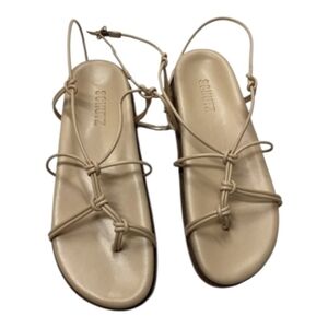 Schutz Calabria Sporty Ankle Strap Sandal Beige Size 6.5
